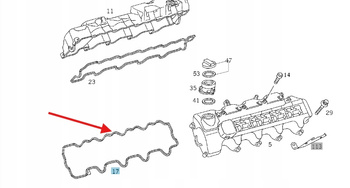 USZCZELKA POKRYWY ZAWORÓW LEWA BENZYNA M113 MERCEDES OE A1130160221