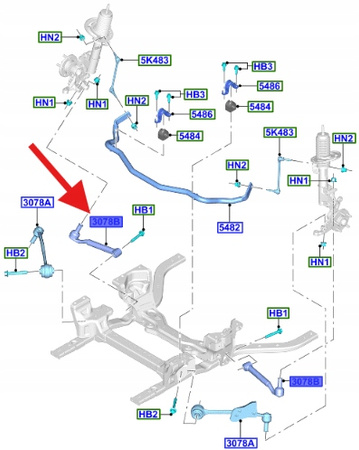 WAHACZ PRAWY PRZÓD FORD MUSTANG 2017- OE 2188888 _ JR3C-3A423-DB