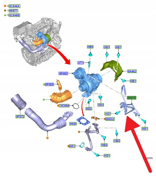 PRZEWÓD TURBINY 2.0 ECOBLUE FORD EDGE FOCUS 2018- 2420401 _ HG9Q-6K679-AC