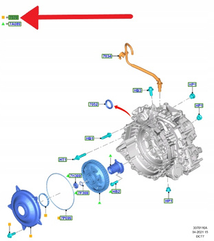 OSŁONA POKYWA SPRZĘGŁA DCT7 FORD FOCUS TRANSIT 2664448 _ KTM1BP-7P235-AC