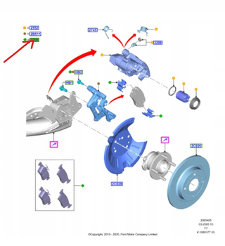 ZESTAW KLOCKÓW HAMULCOWYCH TYŁ FORD PUMA Mk2 _2551324_KTL1TC-2M007-AC
