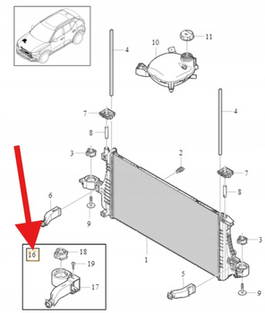 PRAWE MOCOWANIE CHŁODNICY VOLVO C40 EC40 XC40 EX40 2021- EV OE 32249440