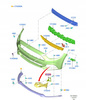 UCHWYT RAMKA HALOGENU LEWA FORD MUSTANG Mk6 2015- 5279337  _ FR3B-15267-AB