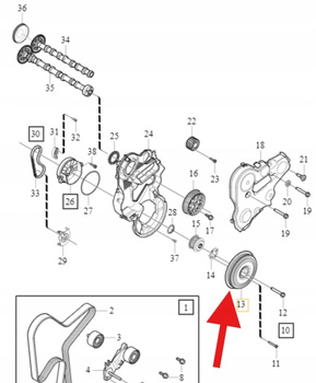 KOŁO PASOWE WAŁU KORBOWEGO 2.0 D4 B4 VOLVOS60 V60 V40 XC60 OE 31401194