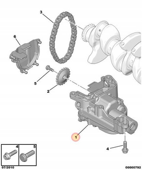 POMPA OLEJU CITROEN C3 PICASSO C4 PICASSO DS3 OE 1001H1