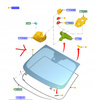 SZYBA PRZEDNIA GRZANA FORD MONDEO MK5 2014-2019 1923543 _ DS73-F03100-RJ