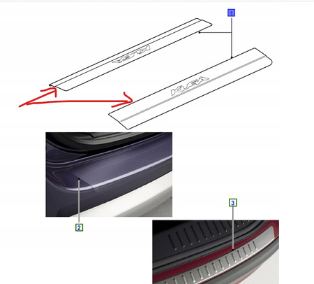 LISTWY OCHRONNE PROGU WEJŚCIOWEGO FORD KUGA Mk1 _ 1700868 _ AM8V4J-132A18-AB