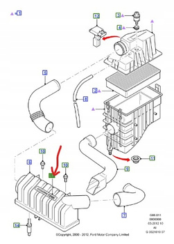 NAKLEJKA DURATORQ TDCI FILTR POW FORD TRANSIT Mk5 4623286 _ YC15-6K332-AA