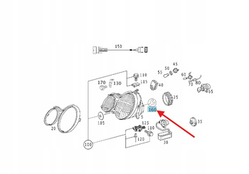 OPRAWA ŻARÓWKI H7 REFLEKTORA MERCEDES E W210 Vito W636 W639 OE A2108200013