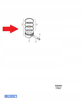 Tłok zestaw Volvo OE 31460046