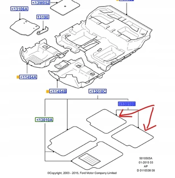 DYWANIKI WELUROWE TYLNE FORD FOCUS Mk2 2004-2011