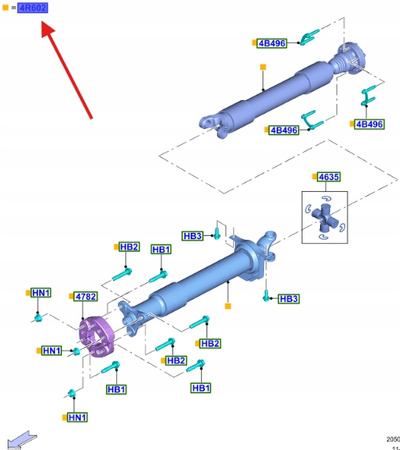 WAŁ NAPĘDOWY TYŁ 5.0 V8 MT82 FORD MUSTANG 2017- 20 2481920 _ JR33-4K145-HD