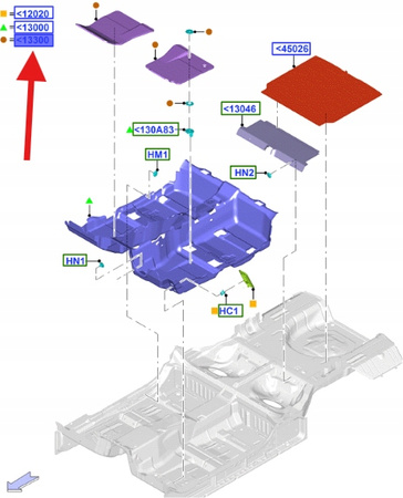 DYWANIKI PRZEDNIE KOMPLET FORD MUSTANG 2017- 2147950 _ JR3B-63130D00-CA3BRQ