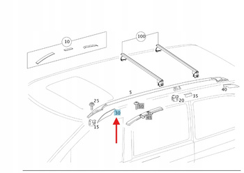 OSŁONA RELINGU DACHOWEGO PRAWY PRZÓD MERCEDES VITO W447 OE A4478910000