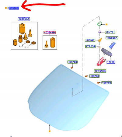 SZYBA PRZEDNIA FORD KUGA Mk2 2018- OE 2269702 _ HJ54-S03100-BA
