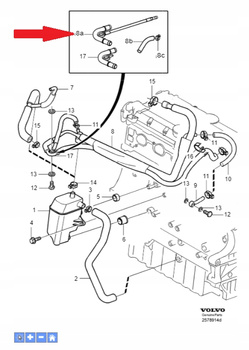 Volvo Rurka odmy OE 30731007