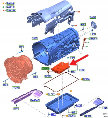 FILTR OLEJU SKRZYNI A10R80 EXPLORER RANGER 2022- OE 2377588 _ L1MP-7G186-MA