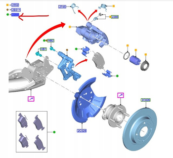 KLOCKI HAMULCOWE TYLNE FORD PUMA 2019- 2551324 _ KTL1TC-2M007-AC