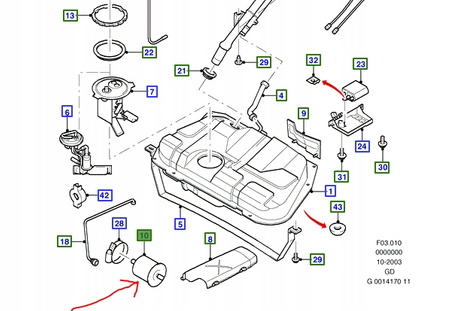 FILTR PALIWA FORD SCORPIO TRANSIT _ 1094371 _ XS61-9155-AA