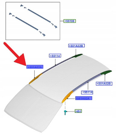 OSŁONA RELINGU PRAWY PRZÓD FORD KUGA 2008- 1508704 _ 8V41-551A46-AB