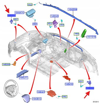 CZUJNIK ZDERZENIOWY FORD EDGE FOCUS S-MAX GALAXY 1936189 _ 9M5Q-12A343-AA