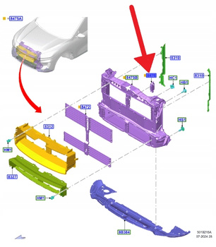 SILNICZEK KIEROWNICY POWIETRZA ŻALUZJI KUGA 2020- 2709203 _ LX6B-8476-BC