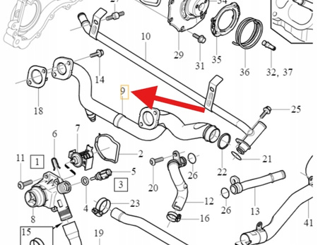 MAGISTRALA WODNA RURA B6324S VOLVO V70 XC70 2008- S80 XC60 OE 31269037