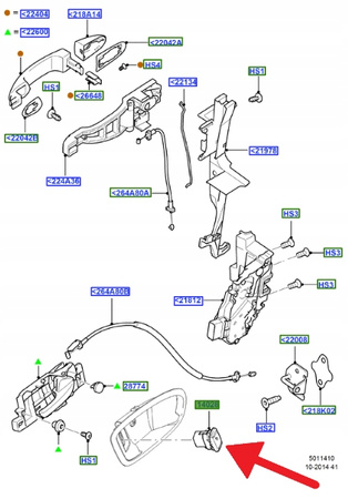 PRZEŁĄCZNIK ZAMKA CENTALNEGO FORD MONDEO FOCUS 1460295 _ 7M5T-14B076-AA