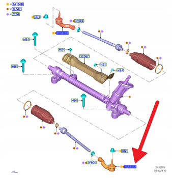 DRĄŻEK KIEROWNICZY LEWY FORD KUGA ESCAPE 2020- 2500067 _ LX6C-3290-AB