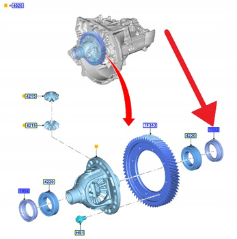 USZCZELNIACZ SKRZYNI BIEGÓW MANUAL MX65 FORD 2302445 _ H1BR-3K169-BA