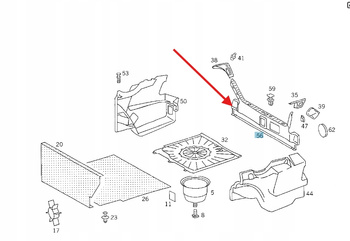 NAKŁADKA PROGU BAGAŻNIKA PAS TYLNY MERCEDES W124 OE A1246942425