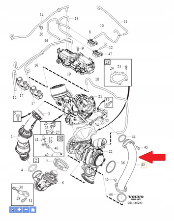 WLOT DOLOT POWIETRZA TURDOSPRĘŻARKI VOLVO XC60 XC90 S60 2.0D OE 31492219