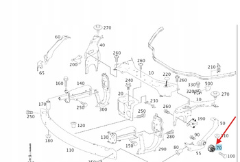 ŚLIZG PROWADNICA ZDERZAKA PRZÓD MERCEDES CLS W219 OE A2198800030