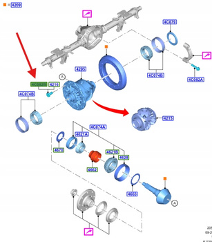 ŚRUBA MECHANIZMU RÓŻNICOWEGO FORD TRANSIT 2014- 1818637 _ BK3W-4C082-AA