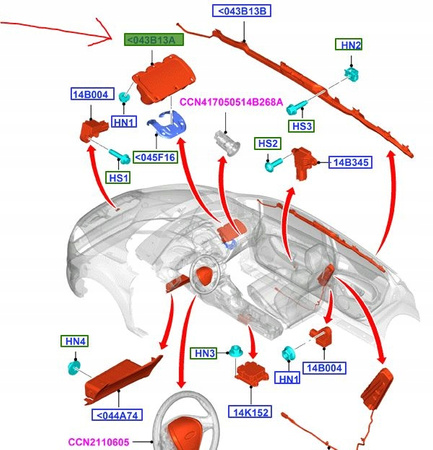 PODUSZKA POWIETRZNA PASAŻERA FORD FIESTA Mk7 2008-_1711931_8V51-A044H30-BA