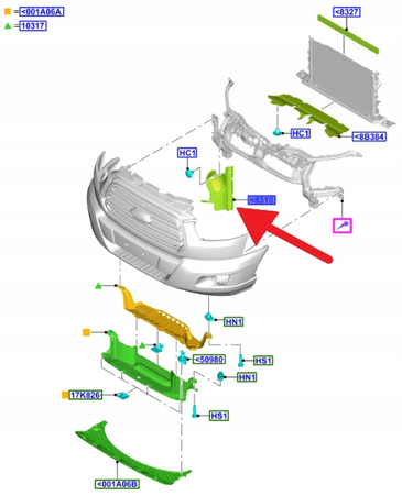 KIEROWNICA POWIETRZA LEWA FORD TRANSIT 2014- 1816095 _ BK31-V8311-AA