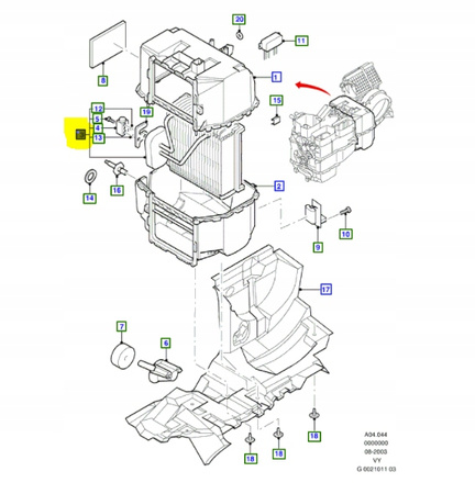 FORD OE - 1041278 PAROWNIK KLIMATYZACJI _ 1041278 _ 95NW-19850-AC