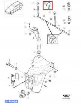 Dysza spryskiwacza Volvo V50 TYŁ OE 8662713
