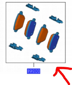 KLOCKI HAMULCOWE TYŁ FORD KUGA Mk1 2011-2012 _1917249_ME6G9J-2M008-GC