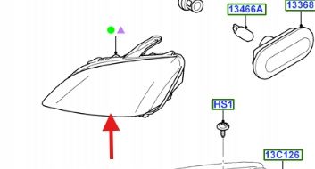 REFLEKTOR LEWA STRONA FORD FOCUS C-MAX 2003- 08 1347463 _ 3M51-13101-AA