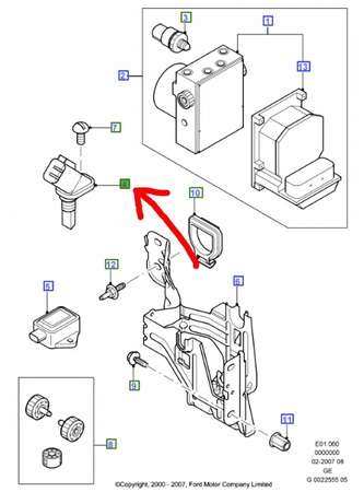 CZUJNIK ABS FORD MONDEO Mk3 2000-07 _ 1386268 _ 1S7T-2B372-AD 