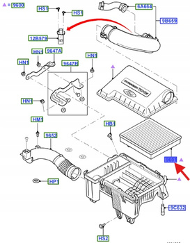 FILTR POWIETRZA TRANSIT 2006-2014 1729416 _ 6C11-9601-C1B