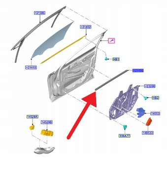 USZCZELKA DRZWI PRAWY PRZÓD FORD FOCUS 2024- OE 2776598 _ JX7B-A20570-AE