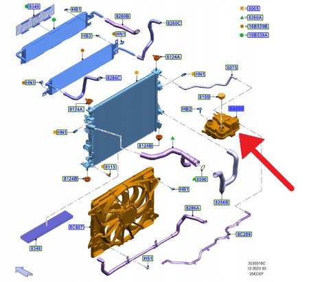 ZBIORNICZEK WYRÓWNAWCZY 2.5L HYBRYDA KUGA 2020- 2434251 _ LX61-8A080-HE