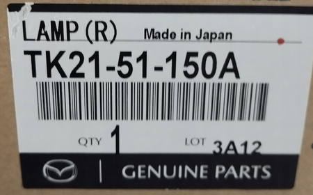 LAMPA TYLNA PRAWA MAZDA CX-9 (TB) 2012_TK2151150A