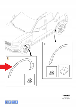 Owiewka błotnika lewy przód Volvo XC40 31448324