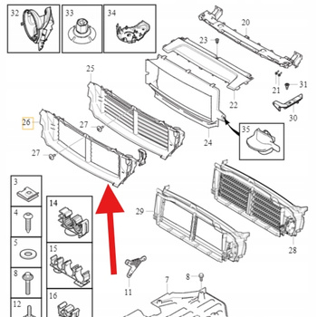 WLOT KIEROWNICA POWIETRZA OBUDOWA ŻALUZJI VOLVO S90 V90 2017- OE 31690202