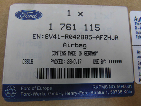 PODUSZKA POWIETRZNA KIEROWCY FORD KUGA Mk1 2008-12_1761115_8V41-R042B85-AFZHJR