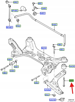ŚRUBA WAHACZA PRZÓD FORD TRANSIT 2006-2014 1386614 _ W711077-S440