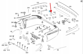 ZAŚLEPKA HAKA HOL ZDERZAKA TYŁ MERCEDES E klasa W211 OE A2118800305